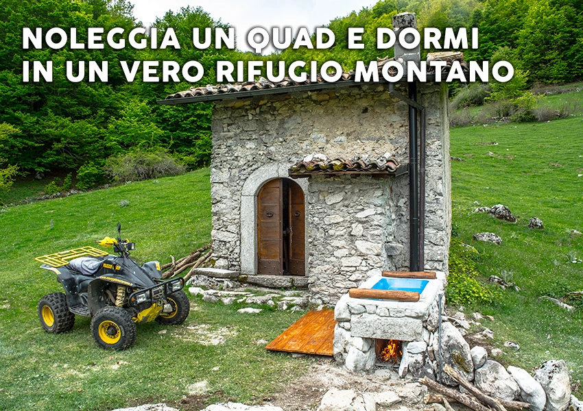 noleggio quad e pernottamento in rifugio